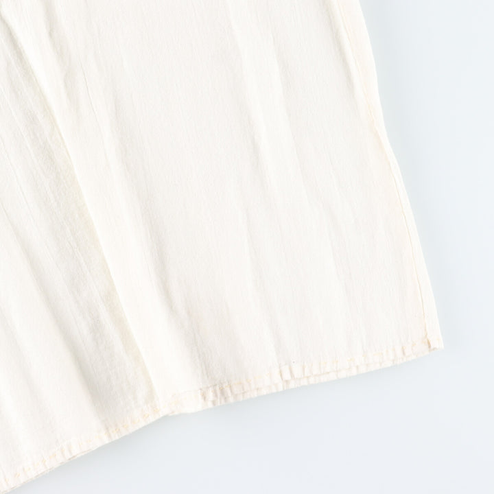 Larainsar Embroidered Three-Quarter Sleeve Flared Dress, Women's Size M unclear white type Vintage Second Hand