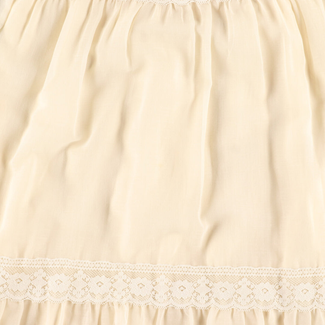 70'S Bernie Bee Sport shirred flare sleeve maxi length flare dress women's L vintage /evb002823