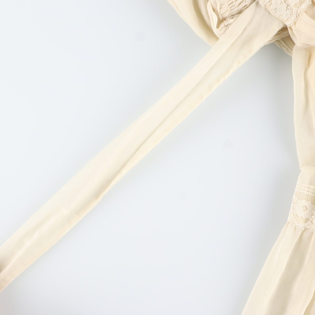 70'S Bernie Bee Sport shirred flare sleeve maxi length flare dress women's L vintage /evb002823