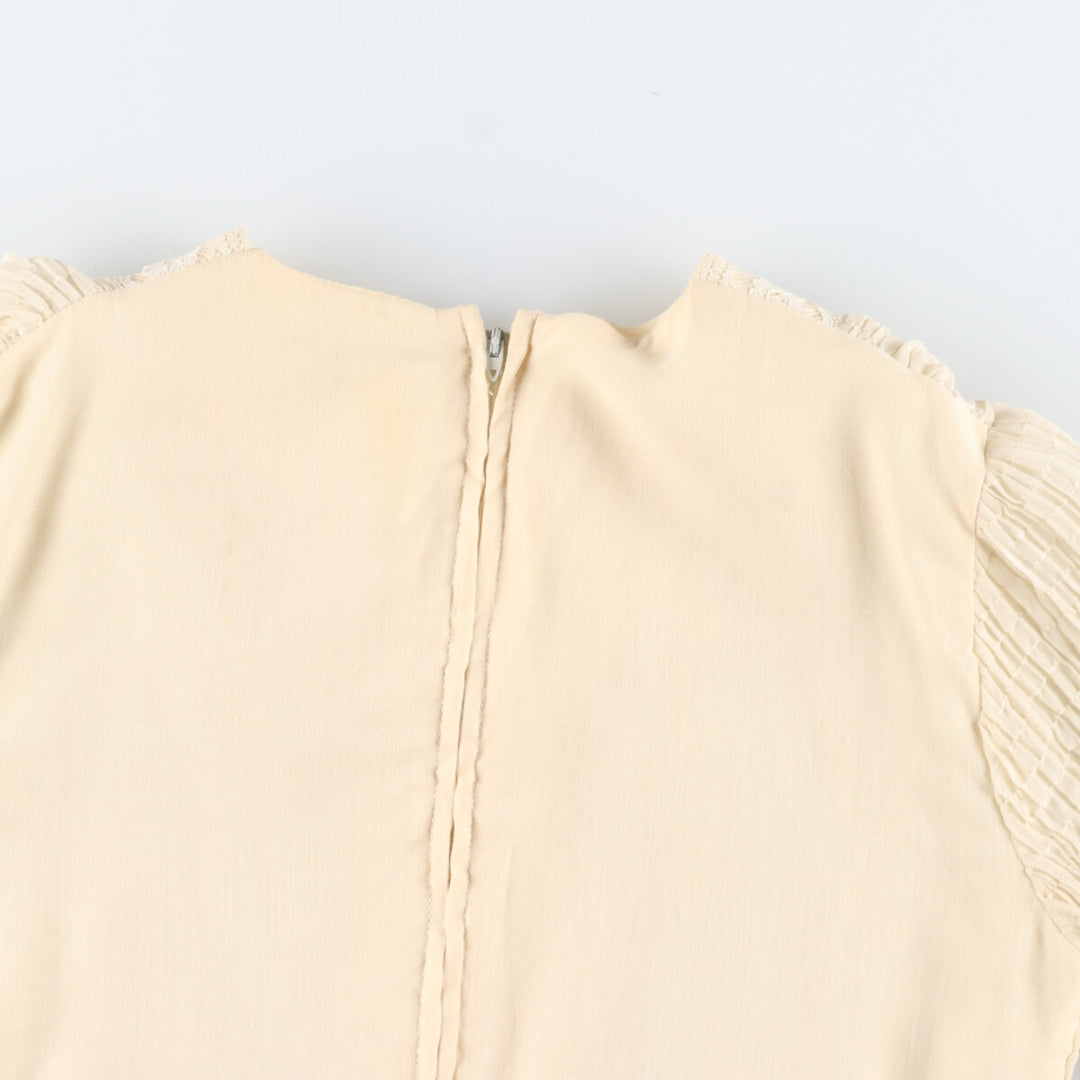 70'S Bernie Bee Sport shirred flare sleeve maxi length flare dress women's L vintage /evb002823