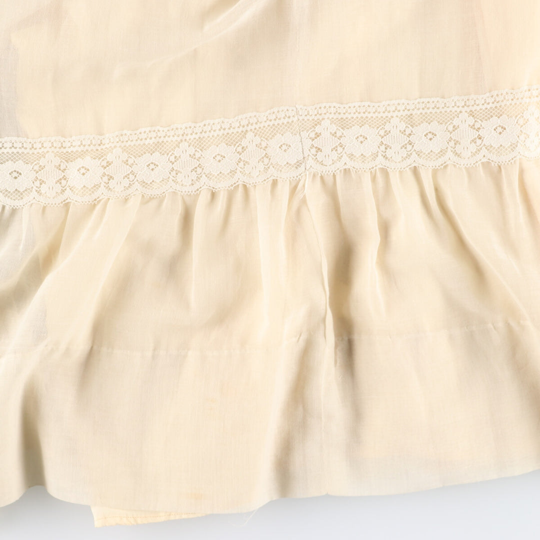 70'S Bernie Bee Sport shirred flare sleeve maxi length flare dress women's L vintage /evb002823