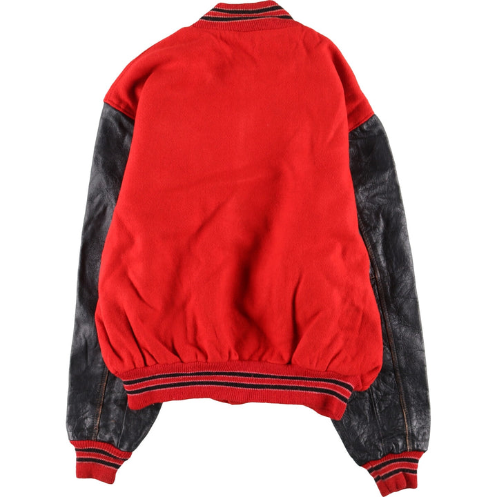 70'S Whiting Sleeve Leather Wool Varsity Jacket Award Jacket Varsity Jacket Men's XL Vintage /evb002857