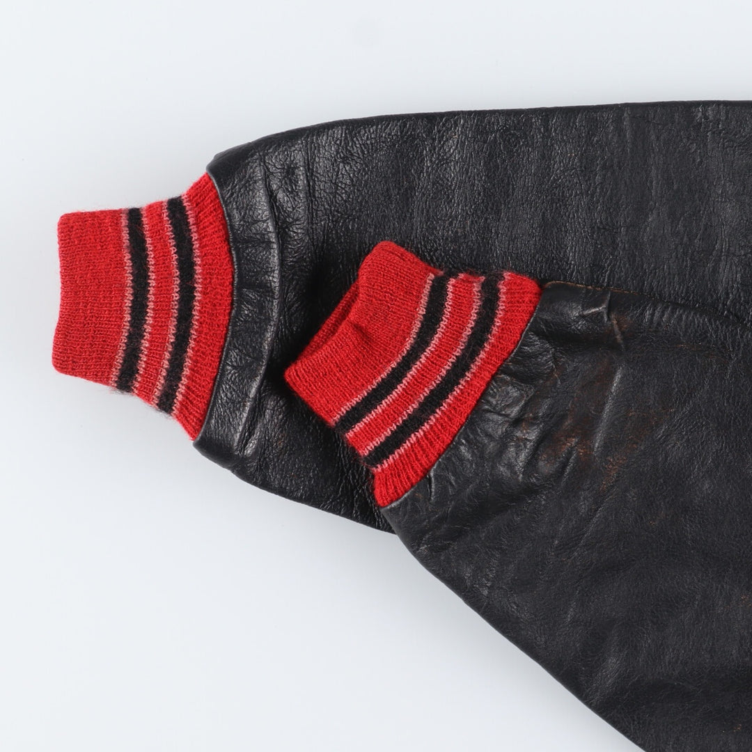 70'S Whiting Sleeve Leather Wool Varsity Jacket Award Jacket Varsity Jacket Men's XL Vintage /evb002857