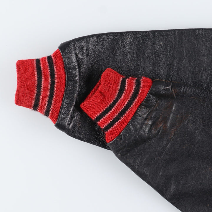 70'S Whiting Sleeve Leather Wool Varsity Jacket Award Jacket Varsity Jacket Men's XL Vintage /evb002857