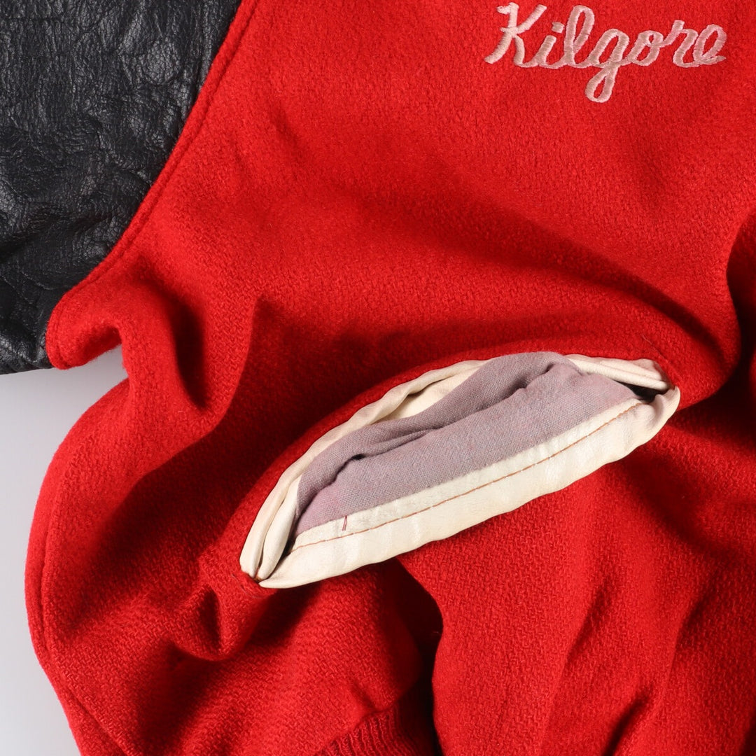 70'S Whiting Sleeve Leather Wool Varsity Jacket Award Jacket Varsity Jacket Men's XL Vintage /evb002857