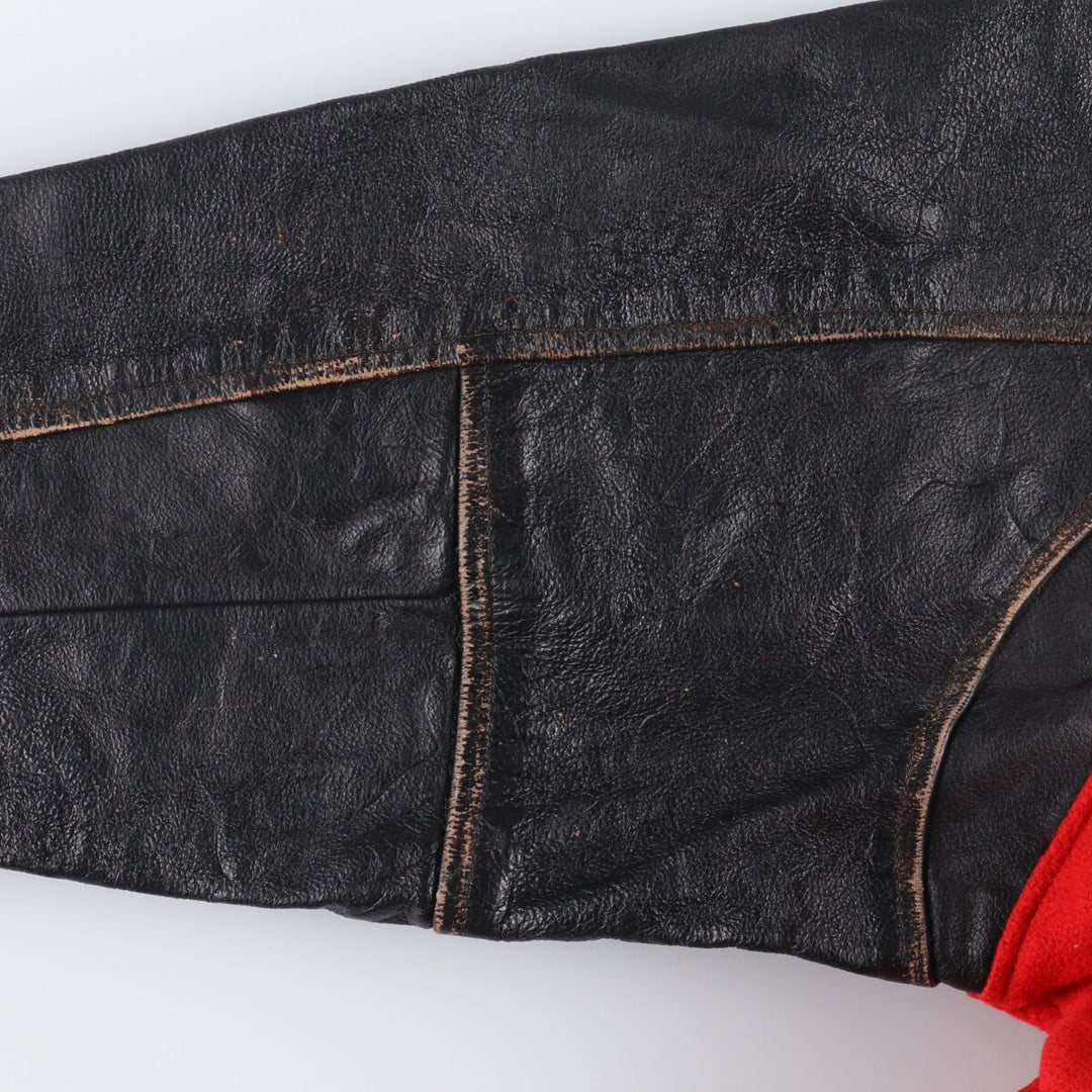 70'S Whiting Sleeve Leather Wool Varsity Jacket Award Jacket Varsity Jacket Men's XL Vintage /evb002857