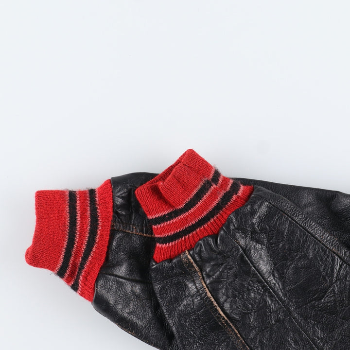 70'S Whiting Sleeve Leather Wool Varsity Jacket Award Jacket Varsity Jacket Men's XL Vintage /evb002857