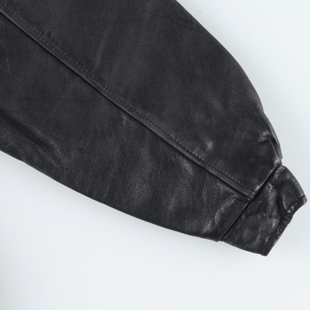 QUAKER STATE Leather Sleeve Wool Stadium Jacket Award Jacket Varsity Jacket Men's XXL Vintage /evb002858