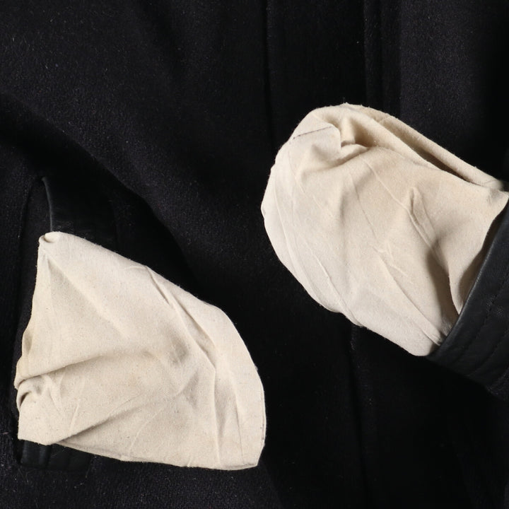 QUAKER STATE Leather Sleeve Wool Stadium Jacket Award Jacket Varsity Jacket Men's XXL Vintage /evb002858