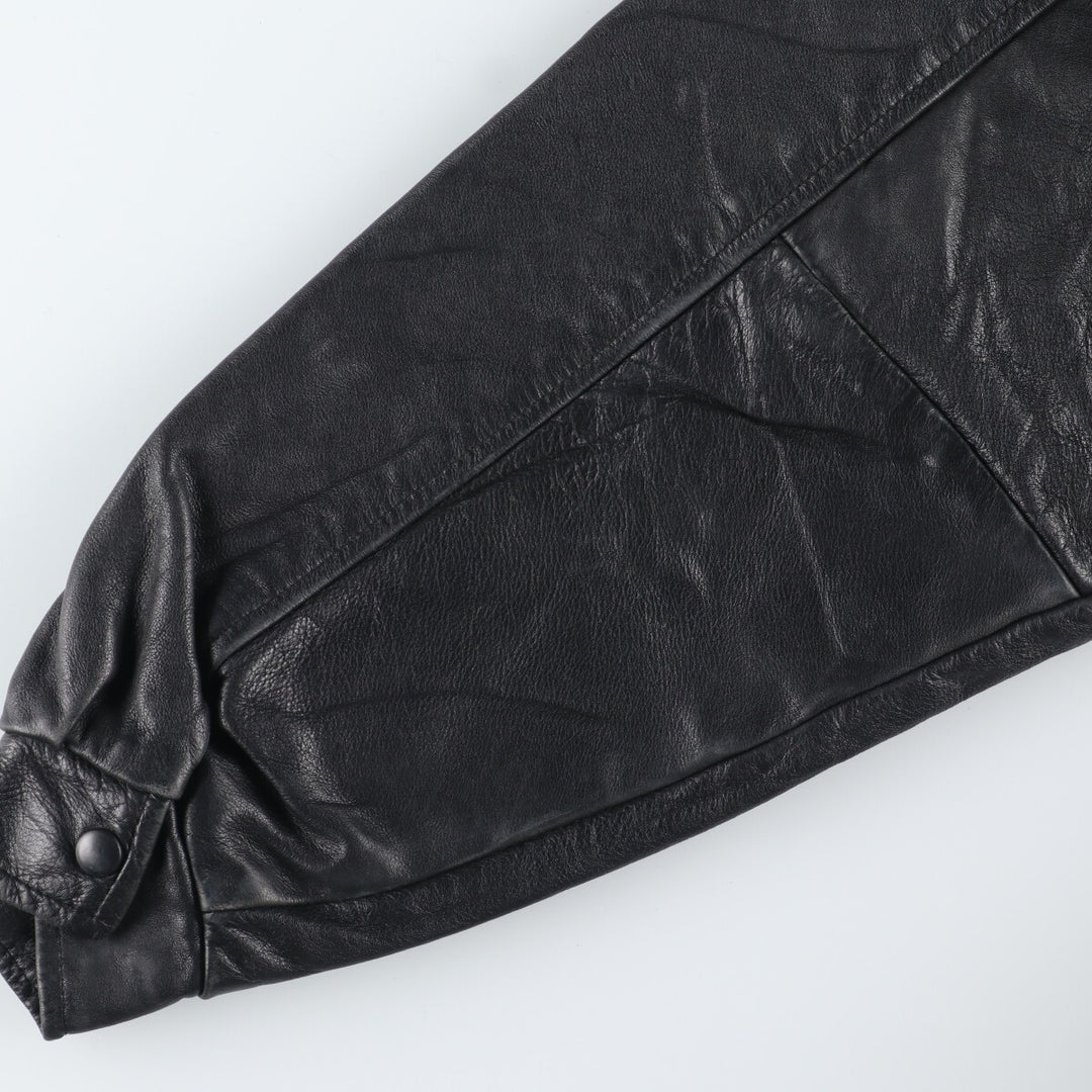 QUAKER STATE Leather Sleeve Wool Stadium Jacket Award Jacket Varsity Jacket Men's XXL Vintage /evb002858