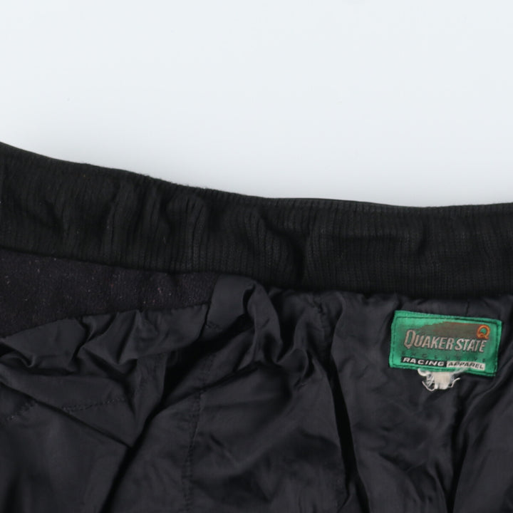 QUAKER STATE Leather Sleeve Wool Stadium Jacket Award Jacket Varsity Jacket Men's XXL Vintage /evb002858