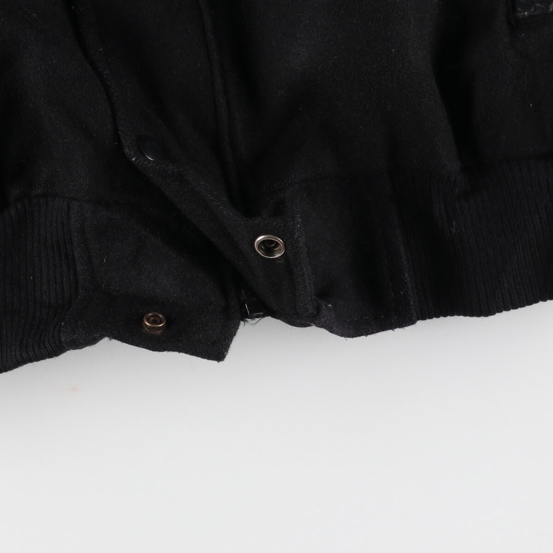 90'S CANADA SPORTSWEAR Leather Sleeve Wool Stadium Jacket Award Jacket Varsity Jacket Made in Canada Men's XXL /evb002859