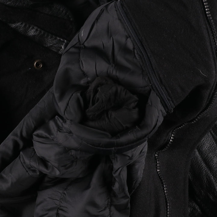 90'S CANADA SPORTSWEAR Leather Sleeve Wool Stadium Jacket Award Jacket Varsity Jacket Made in Canada Men's XXL /evb002859