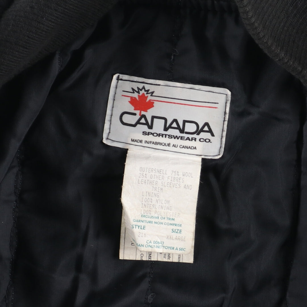 80'S CANADA SPORTSWEAR CO. Wool jacket, made in Canada, men's XXL, vintage /evb002861