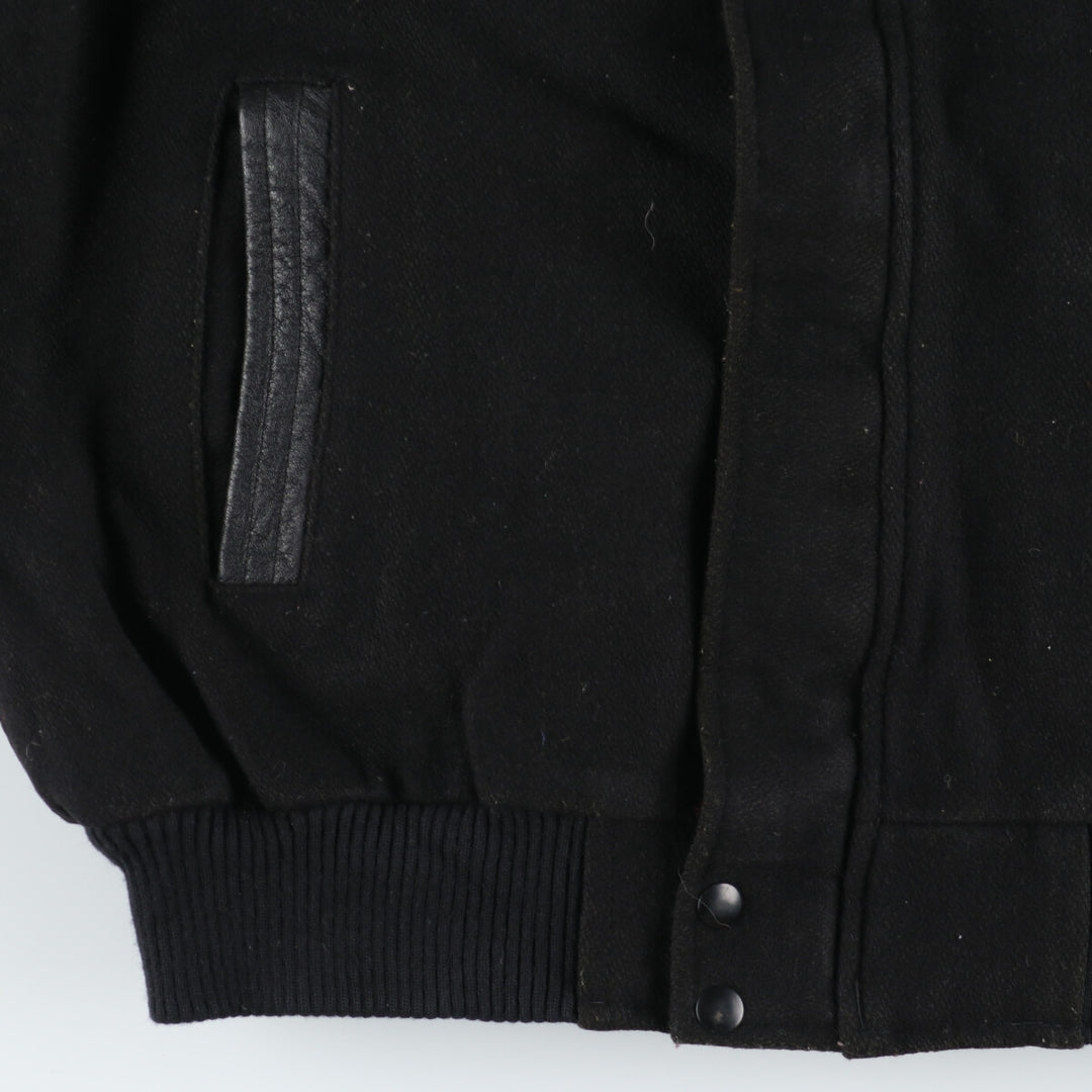 90'S CANADA SPORTSWEAR Leather Sleeve Wool Stadium Jacket Award Jacket Varsity Jacket Made in Canada Men's XL /evb002862