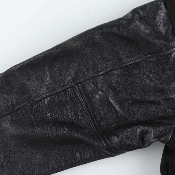 90'S CANADA SPORTSWEAR Leather Sleeve Wool Stadium Jacket Award Jacket Varsity Jacket Made in Canada Men's XL /evb002862