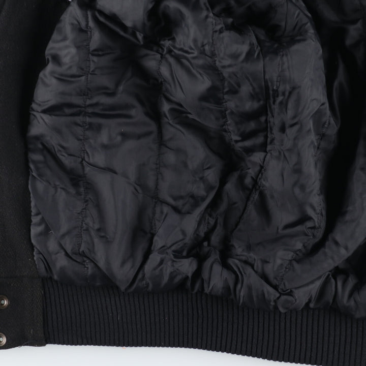 90'S CANADA SPORTSWEAR Leather Sleeve Wool Stadium Jacket Award Jacket Varsity Jacket Made in Canada Men's XL /evb002862