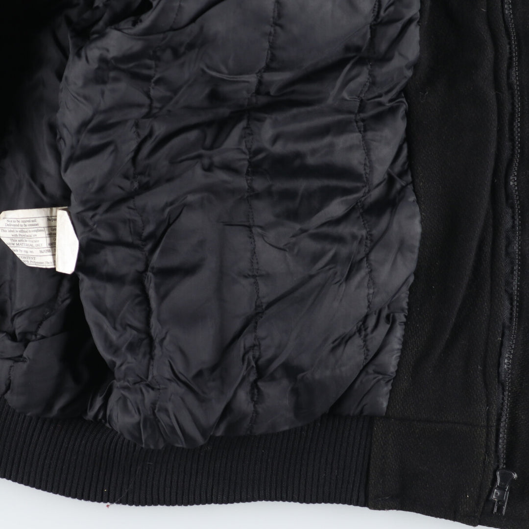 90'S CANADA SPORTSWEAR Leather Sleeve Wool Stadium Jacket Award Jacket Varsity Jacket Made in Canada Men's XL /evb002862