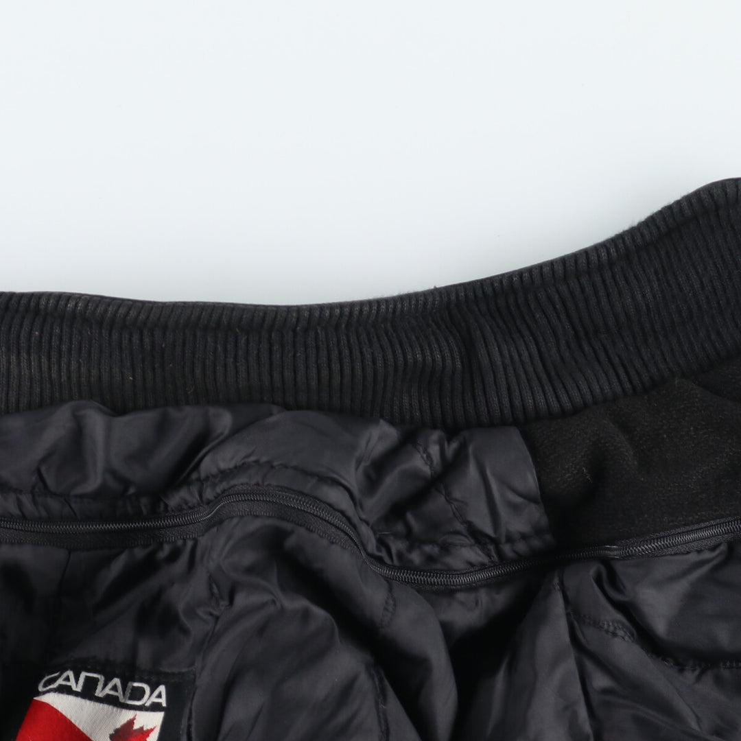 90'S CANADA SPORTSWEAR Leather Sleeve Wool Stadium Jacket Award Jacket Varsity Jacket Made in Canada Men's XL /evb002862