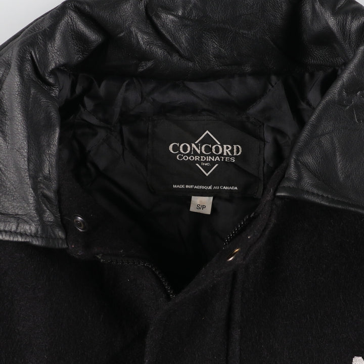 CONCORD COORDINATES Leather Sleeve Wool Jacket Made in Canada Men's XL /evb002864