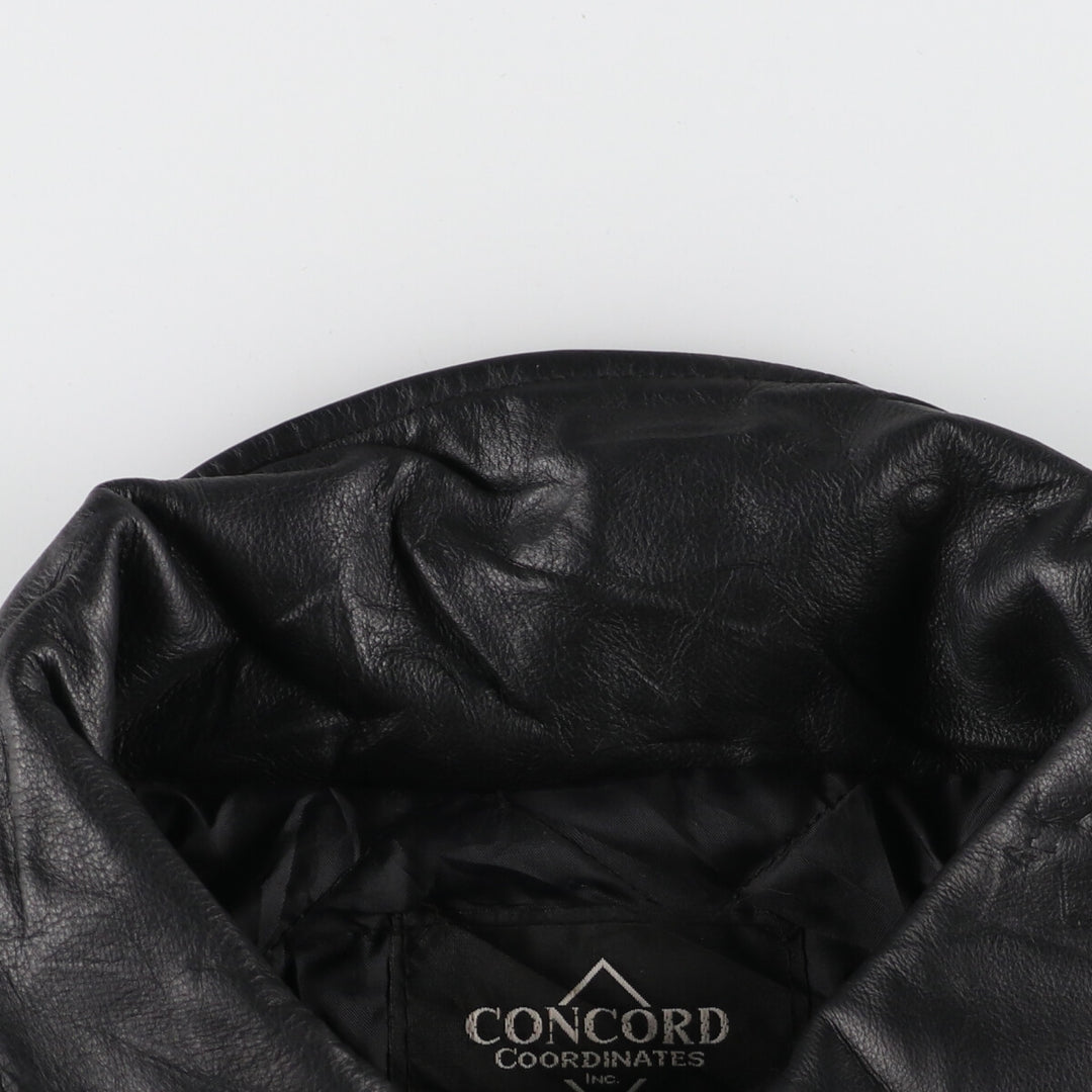 CONCORD COORDINATES Leather Sleeve Wool Jacket Made in Canada Men's XL /evb002864