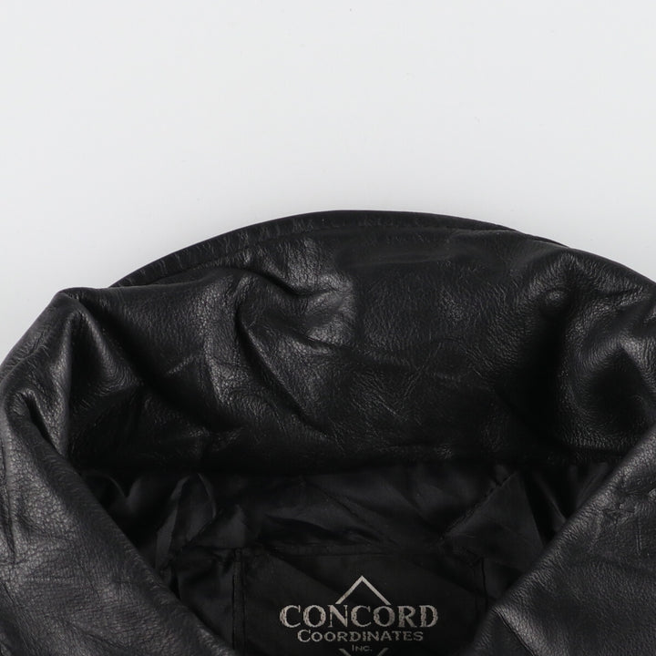 CONCORD COORDINATES Leather Sleeve Wool Jacket Made in Canada Men's XL /evb002864
