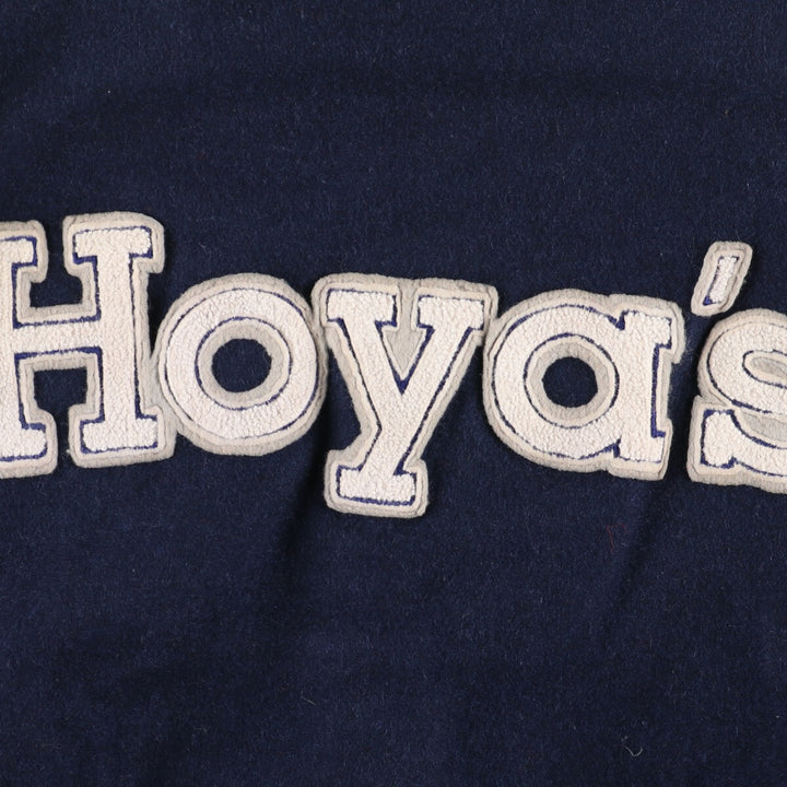 Back patch, leather sleeve wool varsity jacket, award jacket, varsity jacket, made in Canada, men's L /evb002866