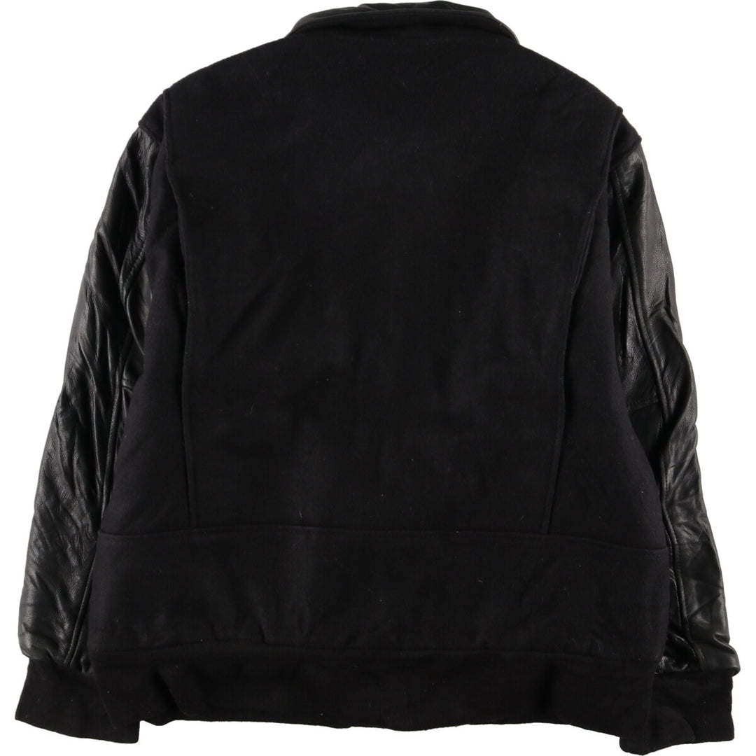 GAME SPORTSWEAR Wool Leather Sleeve Stadium Jacket Award Jacket Varsity Jacket Made in USA Men's L /evb002890