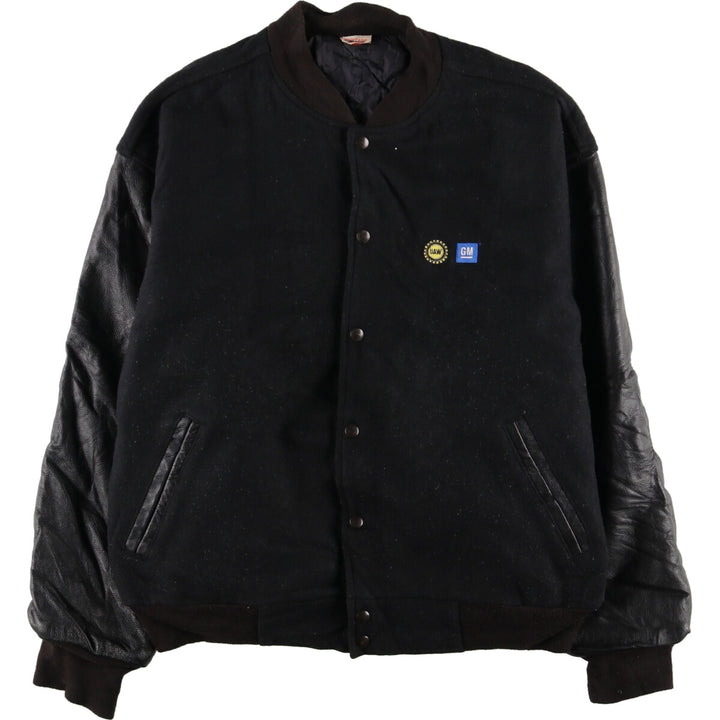 90'S UNION LINE Wool Leather Sleeve Stadium Jacket Award Jacket Varsity Jacket Made in USA Men's XL Vintage /evb002893