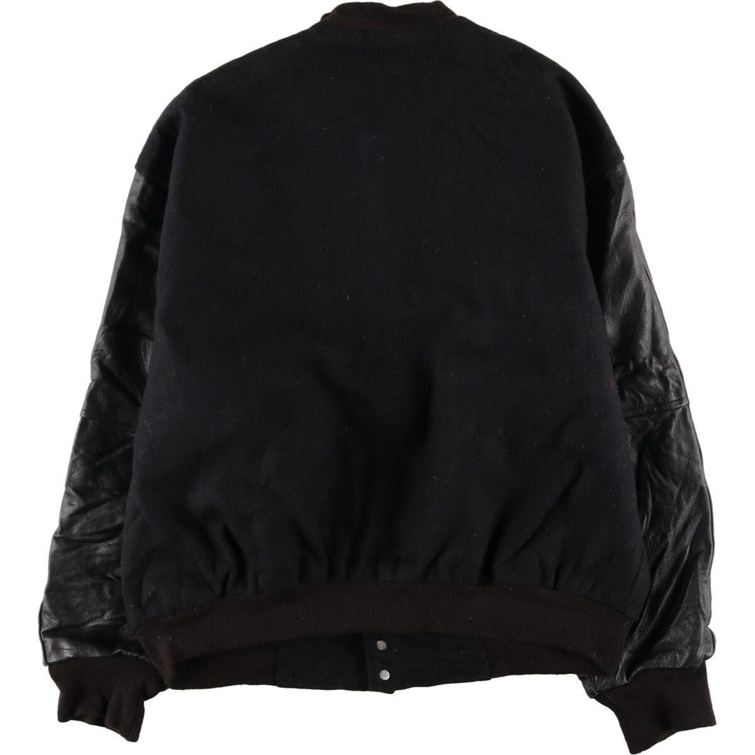 90'S UNION LINE Wool Leather Sleeve Stadium Jacket Award Jacket Varsity Jacket Made in USA Men's XL Vintage /evb002893