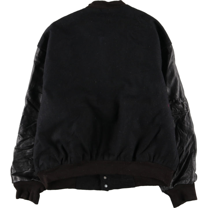 90'S UNION LINE Wool Leather Sleeve Stadium Jacket Award Jacket Varsity Jacket Made in USA Men's XL Vintage /evb002893