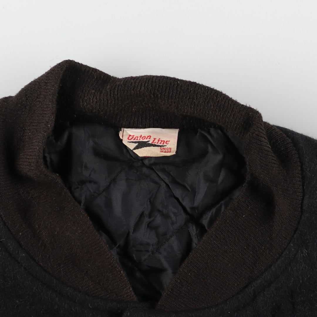 90'S UNION LINE Wool Leather Sleeve Stadium Jacket Award Jacket Varsity Jacket Made in USA Men's XL Vintage /evb002893