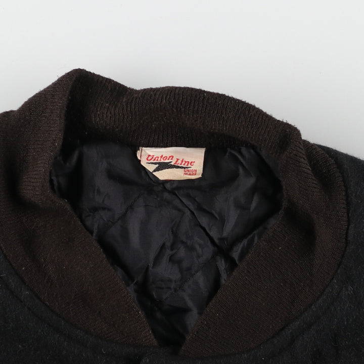 90'S UNION LINE Wool Leather Sleeve Stadium Jacket Award Jacket Varsity Jacket Made in USA Men's XL Vintage /evb002893