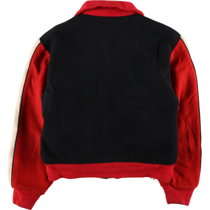 70's THE STANDARD PENMANT CO. Collared wool varsity jacket, award jacket, varsity jacket, men's L /evb002895