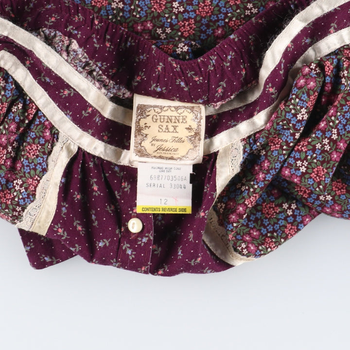 70'S GUNNE SAX Jessica floral print half-length A-line skirt, made in USA, women's M, vintage /evb002956