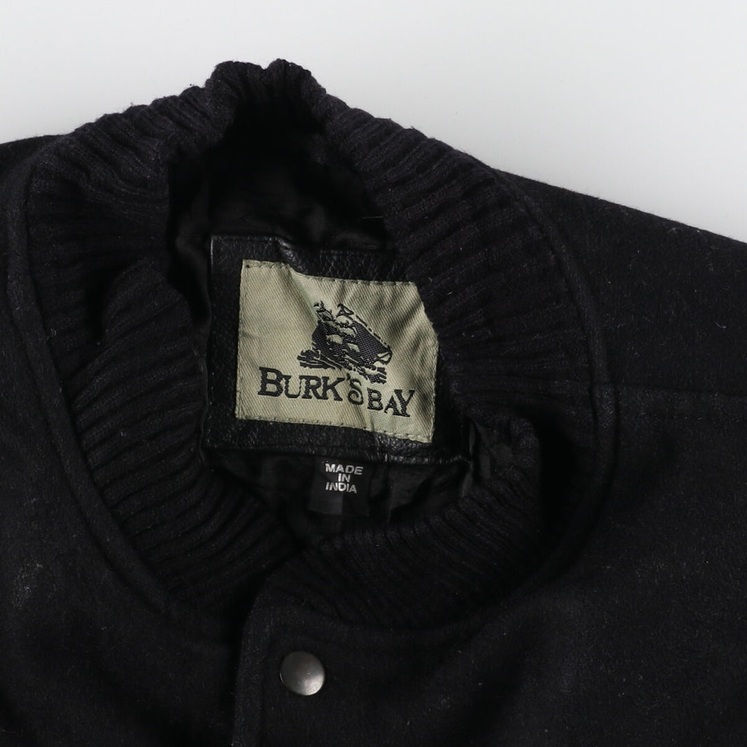 BURK'S BAY Leather Sleeve Wool Stadium Jacket Award Jacket Varsity Jacket Men's M /evb002995
