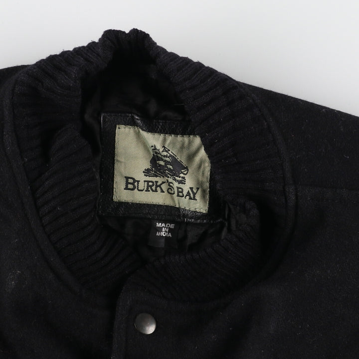 BURK'S BAY Leather Sleeve Wool Stadium Jacket Award Jacket Varsity Jacket Men's M /evb002995