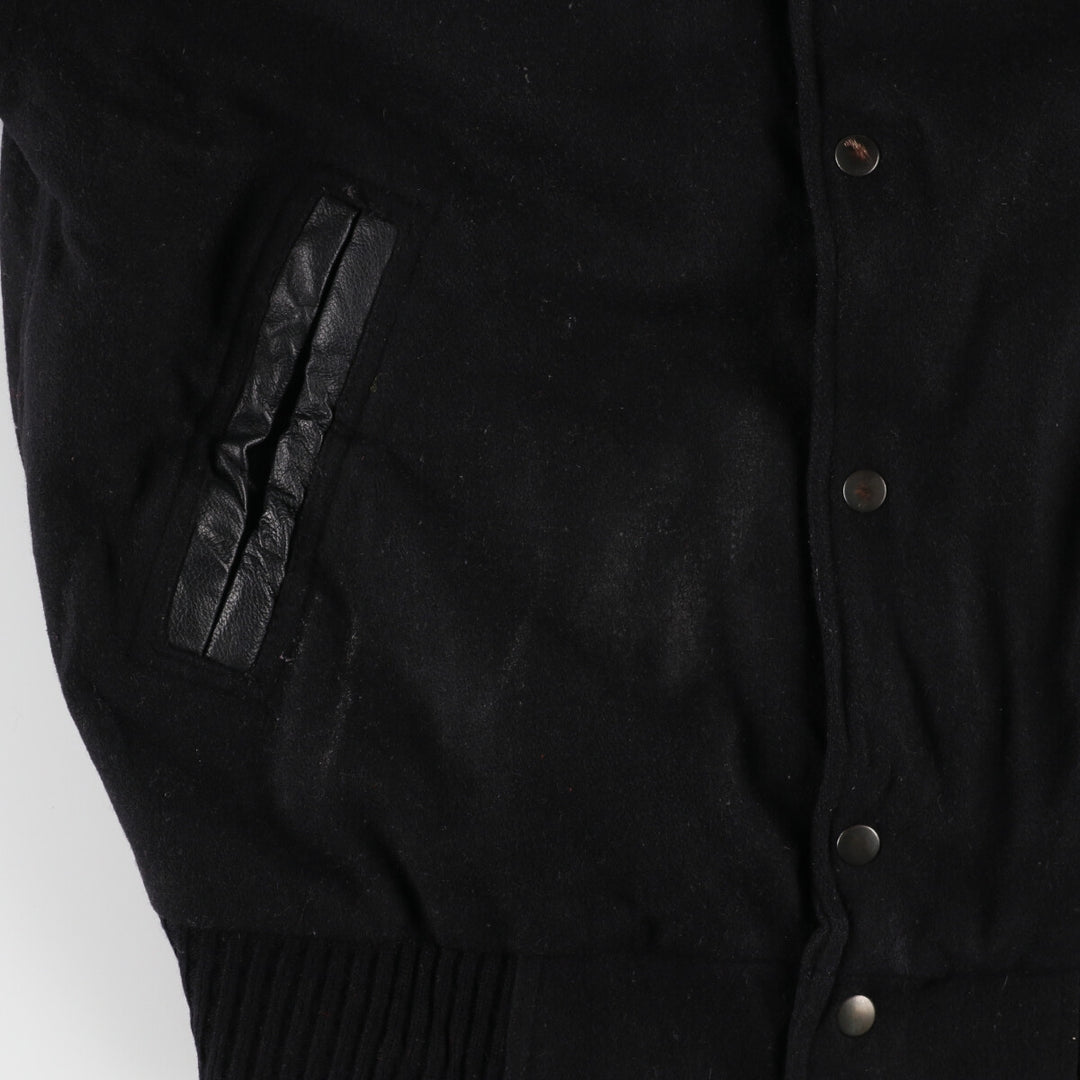 BURK'S BAY Leather Sleeve Wool Stadium Jacket Award Jacket Varsity Jacket Men's M /evb002995