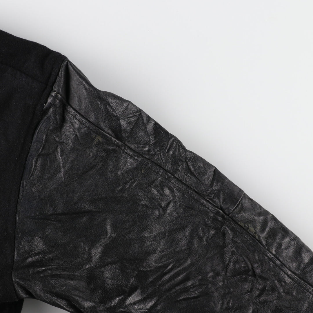 BURK'S BAY Leather Sleeve Wool Stadium Jacket Award Jacket Varsity Jacket Men's M /evb002995