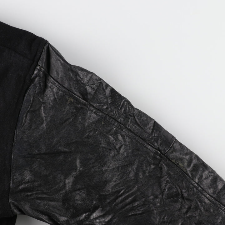 BURK'S BAY Leather Sleeve Wool Stadium Jacket Award Jacket Varsity Jacket Men's M /evb002995