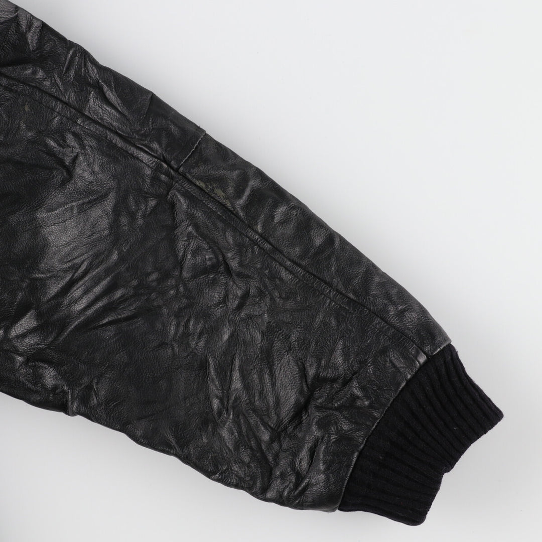 BURK'S BAY Leather Sleeve Wool Stadium Jacket Award Jacket Varsity Jacket Men's M /evb002995