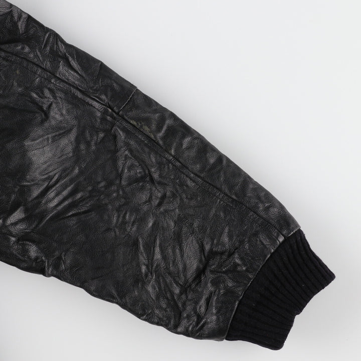 BURK'S BAY Leather Sleeve Wool Stadium Jacket Award Jacket Varsity Jacket Men's M /evb002995