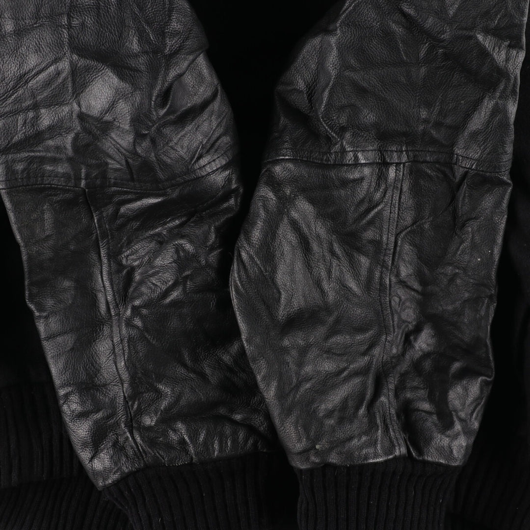 BURK'S BAY Leather Sleeve Wool Stadium Jacket Award Jacket Varsity Jacket Men's M /evb002995