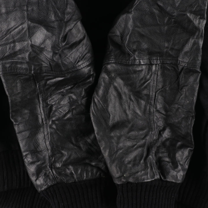 BURK'S BAY Leather Sleeve Wool Stadium Jacket Award Jacket Varsity Jacket Men's M /evb002995