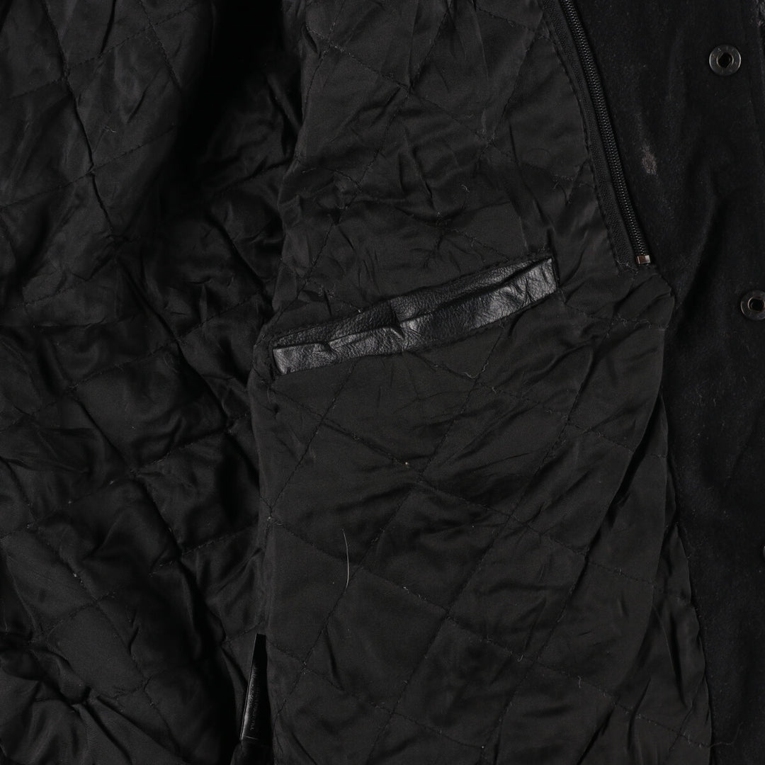 BURK'S BAY Leather Sleeve Wool Stadium Jacket Award Jacket Varsity Jacket Men's M /evb002995