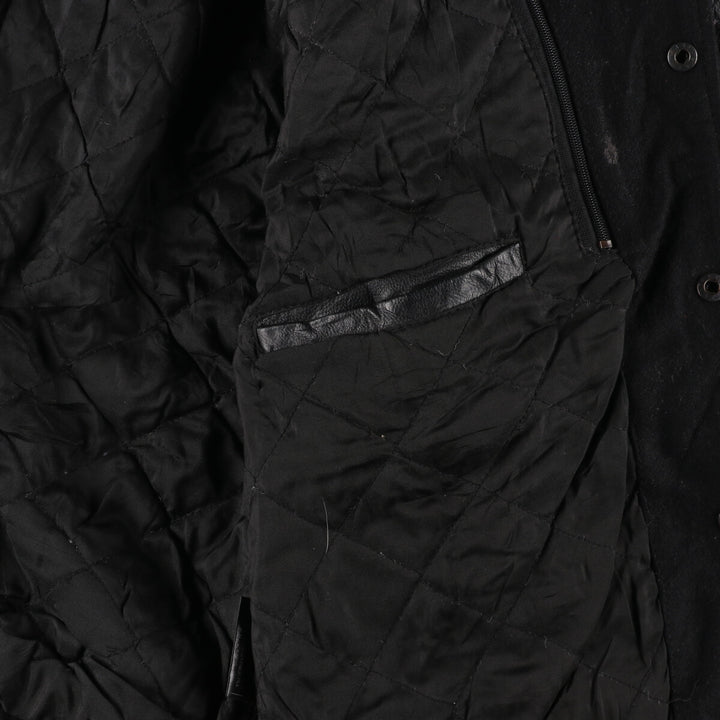 BURK'S BAY Leather Sleeve Wool Stadium Jacket Award Jacket Varsity Jacket Men's M /evb002995