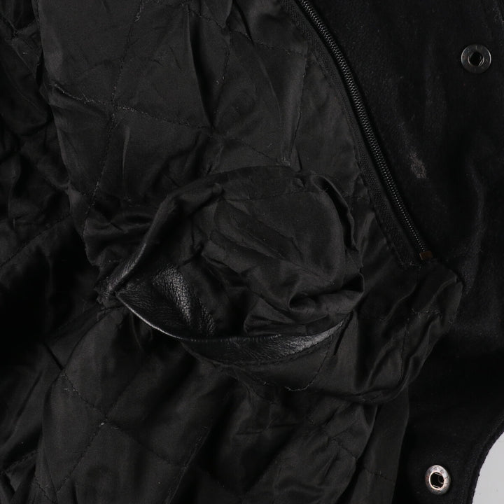 BURK'S BAY Leather Sleeve Wool Stadium Jacket Award Jacket Varsity Jacket Men's M /evb002995