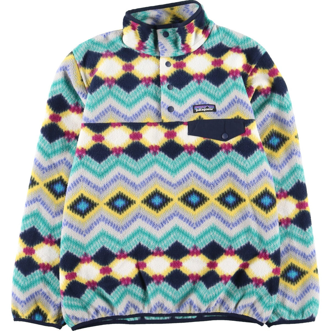 2016 Patagonia Synchilla Snap T 25455FA16 All-over print fleece pullover Women's M /evb003015