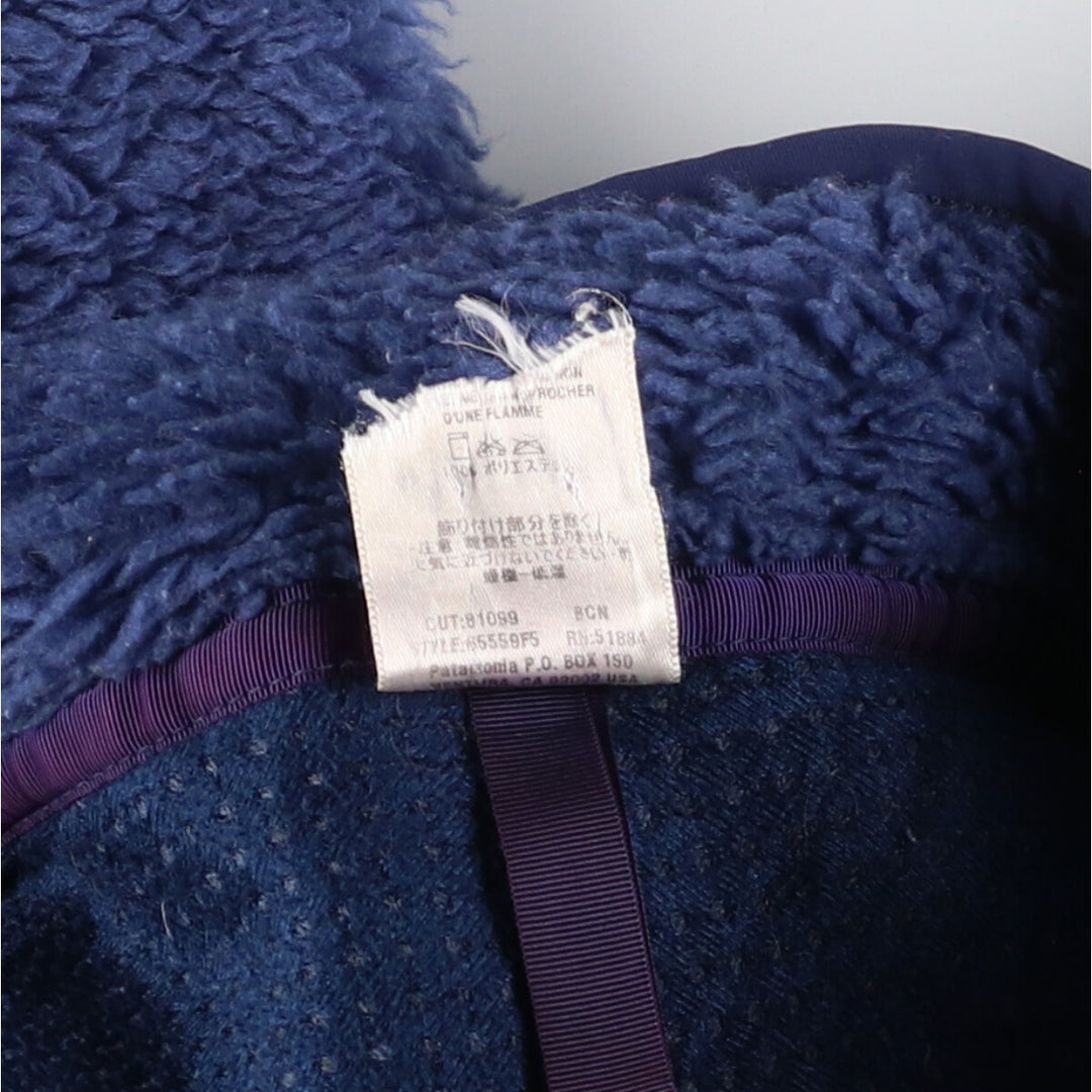 Patagonia Classic Retro X Cardigan Fleece Jacket, Women's, Size M, 2005 polyester navy blue type Vintage Second Hand