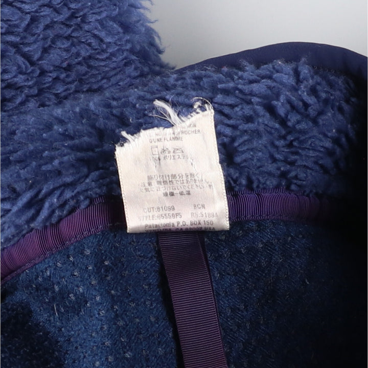 Patagonia Classic Retro X Cardigan Fleece Jacket, Women's, Size M, 2005 polyester navy blue type Vintage Second Hand
